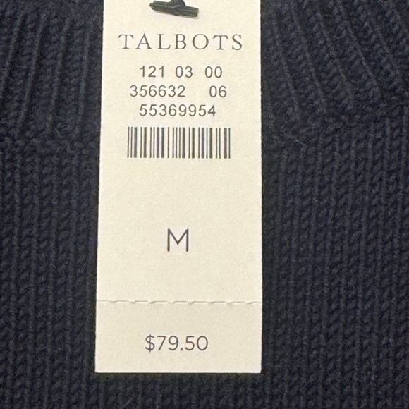 Talbots Navy Sleeveless Tank with Tassel Hem NWT - Picture 8 of 9